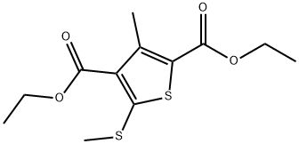 DIETHYL 3-METHYL-5-(METHYLSULFANYL)-2,4-THIOPHENEDICARBOXYLATE Struktur