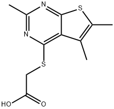 (2,5,6-TRIMETHYL-THIENO[2,3-D]PYRIMIDIN-4-YLSULFANYL)-ACETIC ACID Struktur