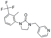 1-[2-METHYL-3-(TRIFLUOROMETHYL)PHENYL]-3-(PYRIDIN-3-YLMETHYL)IMIDAZOLIDIN-2-ONE Struktur