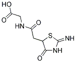 ([(2-IMINO-4-OXO-1,3-THIAZOLIDIN-5-YL)ACETYL]AMINO)ACETIC ACID Struktur