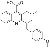 4-(4-METHOXY-BENZYLIDENE)-2-METHYL-1,2,3,4-TETRAHYDRO-ACRIDINE-9-CARBOXYLIC ACID Struktur