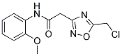 2-(5-CHLOROMETHYL-[1,2,4]OXADIAZOL-3-YL)-N-(2-METHOXY-PHENYL)-ACETAMIDE Struktur