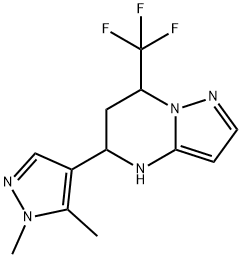 5-(1,5-DIMETHYL-1H-PYRAZOL-4-YL)-7-TRIFLUOROMETHYL-4,5,6,7-TETRAHYDRO-PYRAZOLO[1,5-A]PYRIMIDINE Struktur