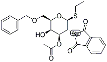 ETHYL-3-O-ACETYL-6-O-BENZYL-2-DEOXY-2-PHTHALIMIDO-1-THIO-BETA-D-GALACTOPYRANOSIDE Struktur