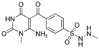 6-AMINO-5-(4-SULFONAMIDOBENZOYL)-N-(METHYLAMINO)-1-METHYLURACIL Struktur