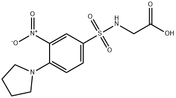 [[(3-NITRO-4-PYRROLIDIN-1-YLPHENYL)SULFONYL]AMINO]ACETIC ACID Struktur