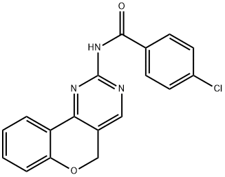 4-CHLORO-N-(5H-CHROMENO[4,3-D]PYRIMIDIN-2-YL)BENZENECARBOXAMIDE Struktur