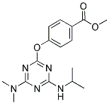 METHYL 4-{[4-(DIMETHYLAMINO)-6-(ISOPROPYLAMINO)-1,3,5-TRIAZIN-2-YL]OXY}BENZOATE Struktur