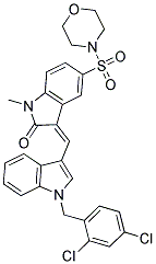 (Z)-3-((1-(2,4-DICHLOROBENZYL)-1H-INDOL-3-YL)METHYLENE)-1-METHYL-5-(MORPHOLINOSULFONYL)INDOLIN-2-ONE Struktur