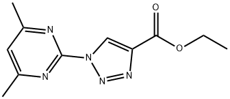 ETHYL 1-(4,6-DIMETHYL-2-PYRIMIDINYL)-1H-1,2,3-TRIAZOLE-4-CARBOXYLATE Struktur