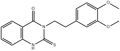 3-[2-(3,4-DIMETHOXY-PHENYL)-ETHYL]-2-MERCAPTO-3H-QUINAZOLIN-4-ONE Struktur