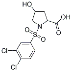 1-[(3,4-DICHLOROPHENYL)SULFONYL]-4-HYDROXYPYRROLIDINE-2-CARBOXYLIC ACID Struktur