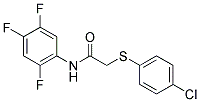 2-[(4-CHLOROPHENYL)SULFANYL]-N-(2,4,5-TRIFLUOROPHENYL)ACETAMIDE Struktur