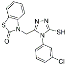 3-([4-(3-CHLOROPHENYL)-5-MERCAPTO-4H-1,2,4-TRIAZOL-3-YL]METHYL)-1,3-BENZOTHIAZOL-2(3H)-ONE Struktur