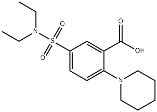 5-DIETHYLSULFAMOYL-2-PIPERIDIN-1-YL-BENZOIC ACID Struktur