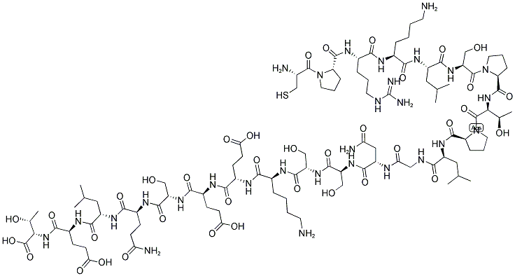 H-CYS-PRO-ARG-LYS-LEU-SER-PRO-THR-PRO-LEU-GLY-ASN-SER-SER-LYS-GLU-GLU-SER-GLN-LEU-GLU-THR-OH Struktur