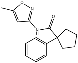 N-(5-METHYLISOXAZOL-3-YL)(PHENYLCYCLOPENTYL)FORMAMIDE Struktur