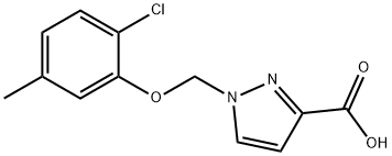 1-(2-CHLORO-5-METHYL-PHENOXYMETHYL)-1 H-PYRAZOLE-3-CARBOXYLIC ACID Struktur