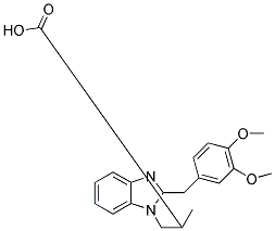 3-[2-(3,4-DIMETHOXY-BENZYL)-BENZOIMIDAZOL-1-YL]-2-METHYL-PROPIONIC ACID Struktur