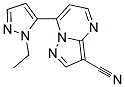 7-(2-ETHYL-2H-PYRAZOL-3-YL)-PYRAZOLO[1,5-A]-PYRIMIDINE-3-CARBONITRILE Struktur