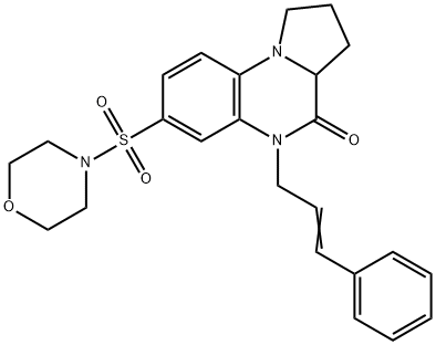 7-(MORPHOLINOSULFONYL)-5-(3-PHENYL-2-PROPENYL)-1,2,3,3A-TETRAHYDROPYRROLO[1,2-A]QUINOXALIN-4(5H)-ONE Struktur