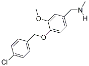 N-(4-((4-CHLOROBENZYL)OXY)-3-METHOXYBENZYL)-N-METHYLAMINE Struktur