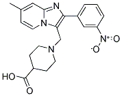 1-[7-METHYL-2-(3-NITRO-PHENYL)-IMIDAZO[1,2-A]-PYRIDIN-3-YLMETHYL]-PIPERIDINE-4-CARBOXYLIC ACID Struktur