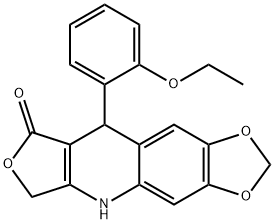 9-(2-ETHOXYPHENYL)-6,9-DIHYDRO[1,3]DIOXOLO[4,5-G]FURO[3,4-B]QUINOLIN-8(5H)-ONE Struktur