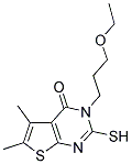 3-(3-ETHOXYPROPYL)-2-MERCAPTO-5,6-DIMETHYLTHIENO[2,3-D]PYRIMIDIN-4(3H)-ONE Struktur