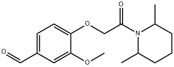 4-[2-(2,6-DIMETHYL-PIPERIDIN-1-YL)-2-OXO-ETHOXY]-3-METHOXY-BENZALDEHYDE Struktur