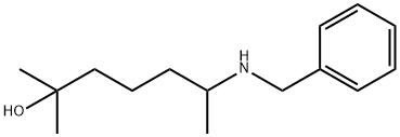 6-BENZYLAMINO-2-METHYL-HEPTAN-2-OL Struktur