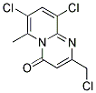 7,9-DICHLORO-2-CHLOROMETHYL-6-METHYL-PYRIDO[1,2-A]PYRIMIDIN-4-ONE Struktur