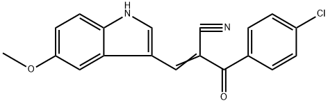 2-(4-CHLOROBENZOYL)-3-(5-METHOXY-1H-INDOL-3-YL)ACRYLONITRILE Struktur