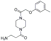 3-AMINO-1-[4-(2-M-TOLYLOXY-ACETYL)-PIPERAZIN-1-YL]-PROPAN-1-ONE Struktur