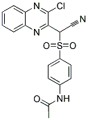 N-(4-[(3-CHLORO-QUINOXALIN-2-YL)-CYANO-METHANESULFONYL]-PHENYL)-ACETAMIDE Struktur