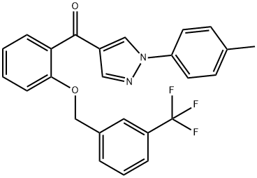 [1-(4-METHYLPHENYL)-1H-PYRAZOL-4-YL](2-([3-(TRIFLUOROMETHYL)BENZYL]OXY)PHENYL)METHANONE Struktur