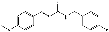 (E)-N-(4-FLUOROBENZYL)-3-[4-(METHYLSULFANYL)PHENYL]-2-PROPENAMIDE Struktur