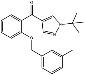 [1-(TERT-BUTYL)-1H-PYRAZOL-4-YL](2-[(3-METHYLBENZYL)OXY]PHENYL)METHANONE Struktur