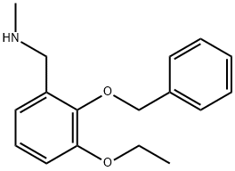 1-[2-(BENZYLOXY)-3-ETHOXYPHENYL]-N-METHYLMETHANAMINE Struktur