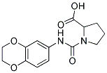 1-(2,3-DIHYDRO-BENZO[1,4]DIOXIN-6-YLCARBAMOYL)-PYRROLIDINE-2-CARBOXYLIC ACID Struktur