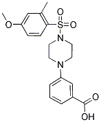 3-(4-[(4-METHOXY-2-METHYLPHENYL)SULFONYL]PIPERAZIN-1-YL)BENZOIC ACID Struktur