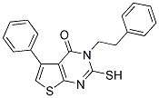 2-MERCAPTO-5-PHENYL-3-(2-PHENYLETHYL)THIENO[2,3-D]PYRIMIDIN-4(3H)-ONE Struktur