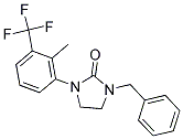 1-BENZYL-3-[2-METHYL-3-(TRIFLUOROMETHYL)PHENYL]IMIDAZOLIDIN-2-ONE Struktur