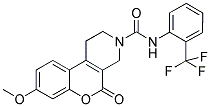 8-METHOXY-5-OXO-N-[2-(TRIFLUOROMETHYL)PHENYL]-1,5-DIHYDRO-2H-CHROMENO[3,4-C]PYRIDINE-3(4H)-CARBOXAMIDE Struktur