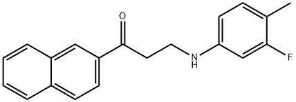 3-(3-FLUORO-4-METHYLANILINO)-1-(2-NAPHTHYL)-1-PROPANONE Struktur