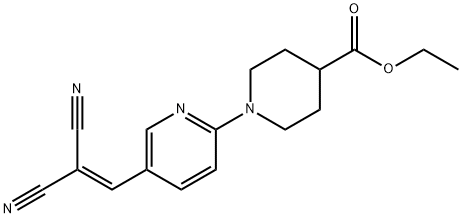 ETHYL 1-[5-(2,2-DICYANOVINYL)-2-PYRIDINYL]-4-PIPERIDINECARBOXYLATE Struktur