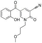 5-(2-HYDROXYBENZOYL)-1-(3-METHOXYPROPYL)-2-OXO-1,2-DIHYDROPYRIDINE-3-CARBONITRILE Struktur