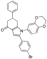 2-(4-BROMOPHENYL)-1-(4-OXACHROMAN-6-YL)-6-PHENYL-5,6,7-TRIHYDROINDOL-4-ONE Struktur