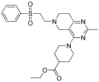 ETHYL 1-(2-METHYL-6-[2-(PHENYLSULFONYL)ETHYL]-5,6,7,8-TETRAHYDROPYRIDO[4,3-D]PYRIMIDIN-4-YL)PIPERIDINE-4-CARBOXYLATE Struktur