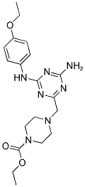 ETHYL 4-((4-AMINO-6-(4-ETHOXYPHENYLAMINO)-1,3,5-TRIAZIN-2-YL)METHYL)PIPERAZINE-1-CARBOXYLATE Struktur